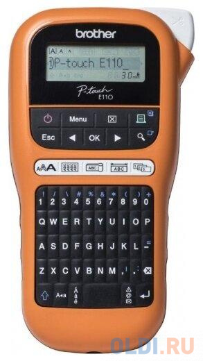 Принтер Brother P-touch PTE-110VP переносной оранжевый/черный PTE110VPR1BUND - фото 1