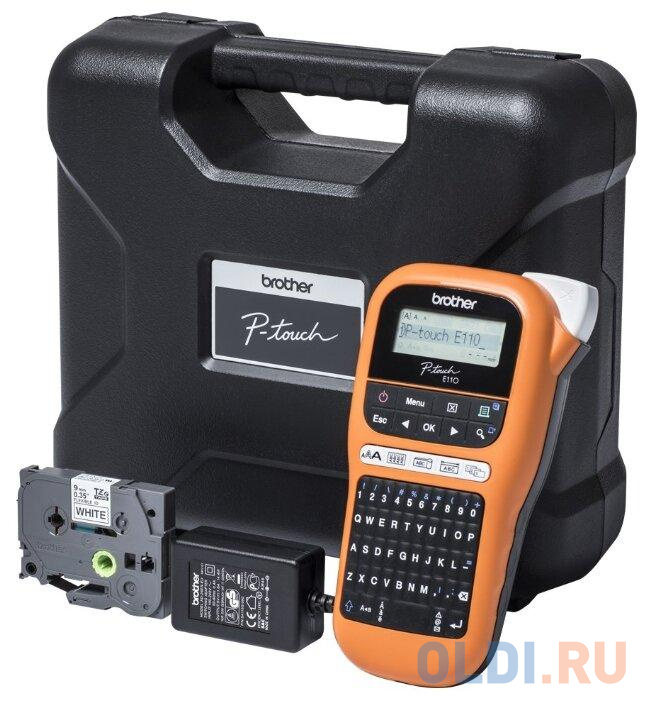 Принтер Brother P-touch PTE-110VP переносной оранжевый/черный PTE110VPR1BUND - фото 3