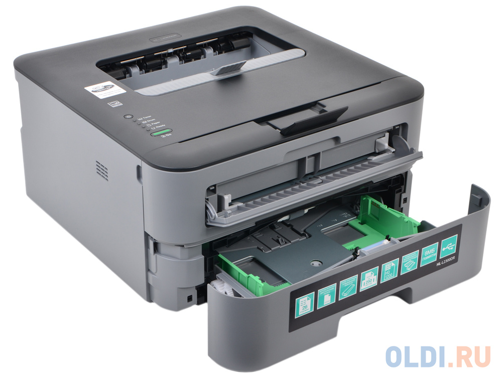 Принтер лазерный Brother HL-L2300DR A4, 26стр/мин, дуплекс, 8Мб, USB (замена HL-2132R) HLL2300DR1 - фото 2