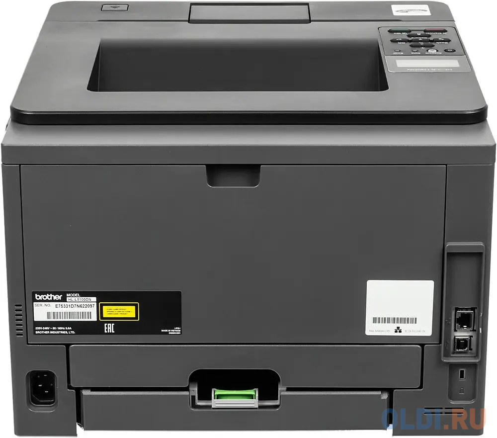 Лазерный принтер Brother HL-L5100DN, цвет чёрный, размер 373 x 255 x 388 мм - фото 4
