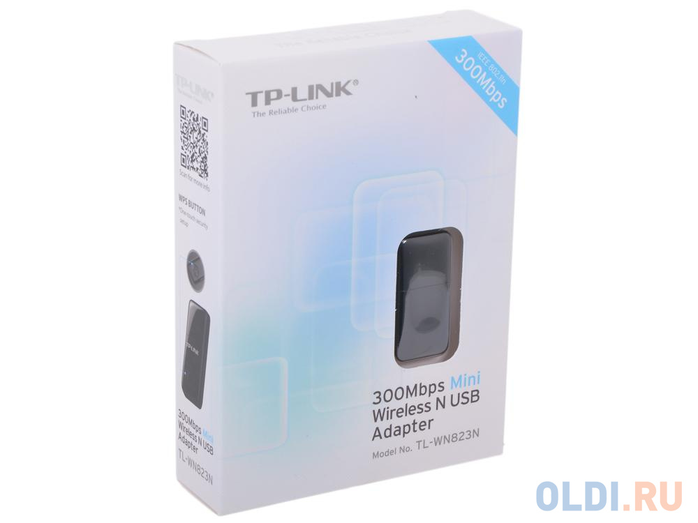 Адаптер TP-Link TL-WN823N Беспроводной мини сетевой USB-адаптер серии N, скорость передачи данных до 300 Мбит/с от OLDI