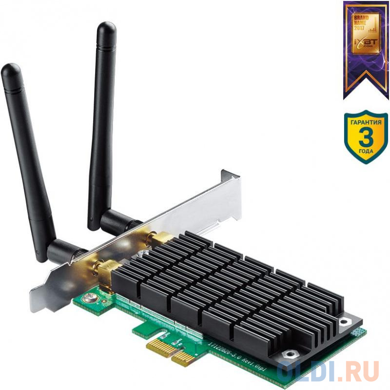 Сетевой адаптер WiFi TP-Link Archer T4E AC1200 PCI Express (ант.внеш.съем) 2ант. фото