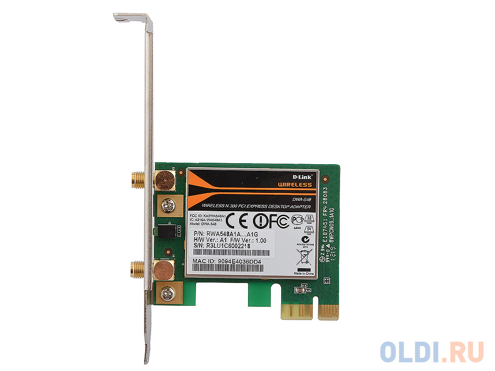 PCI-E  D-Link DWA-548 802.11n 300Mbps 2.4 17dBm
