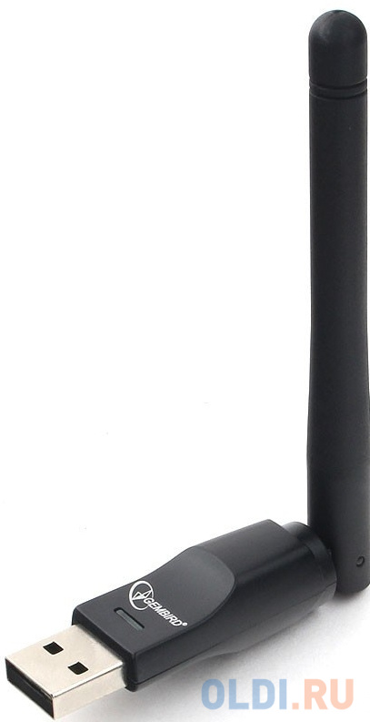 Gembird Сетевой адаптер WiFi 150 Мбит, USB, 802.11b/g/n (WNP-UA-006) - фото 1