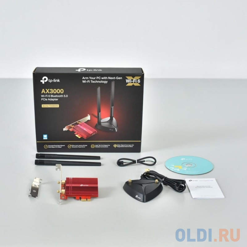 Сетевой адаптер Wi-Fi 6+ Bluetooth 5.0 TP-Link Archer TX3000E-RU AX3000 фото