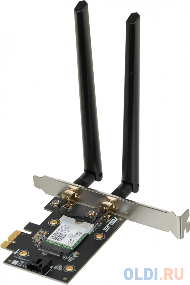 Сетевой адаптер WiFi + Bluetooth Asus PCE-AX3000 AX3000 PCI Express (ант.внеш.съем) 2ант. сетевой адаптер wifi bluetooth digma dwa bt4 n150 usb 2 0