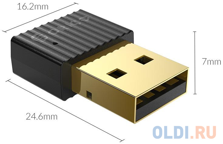 Адаптер USB Bluetooth Orico BTA-508 (черный), размер 24,6х16,2х 7,0 мм BTA-508-BK - фото 4