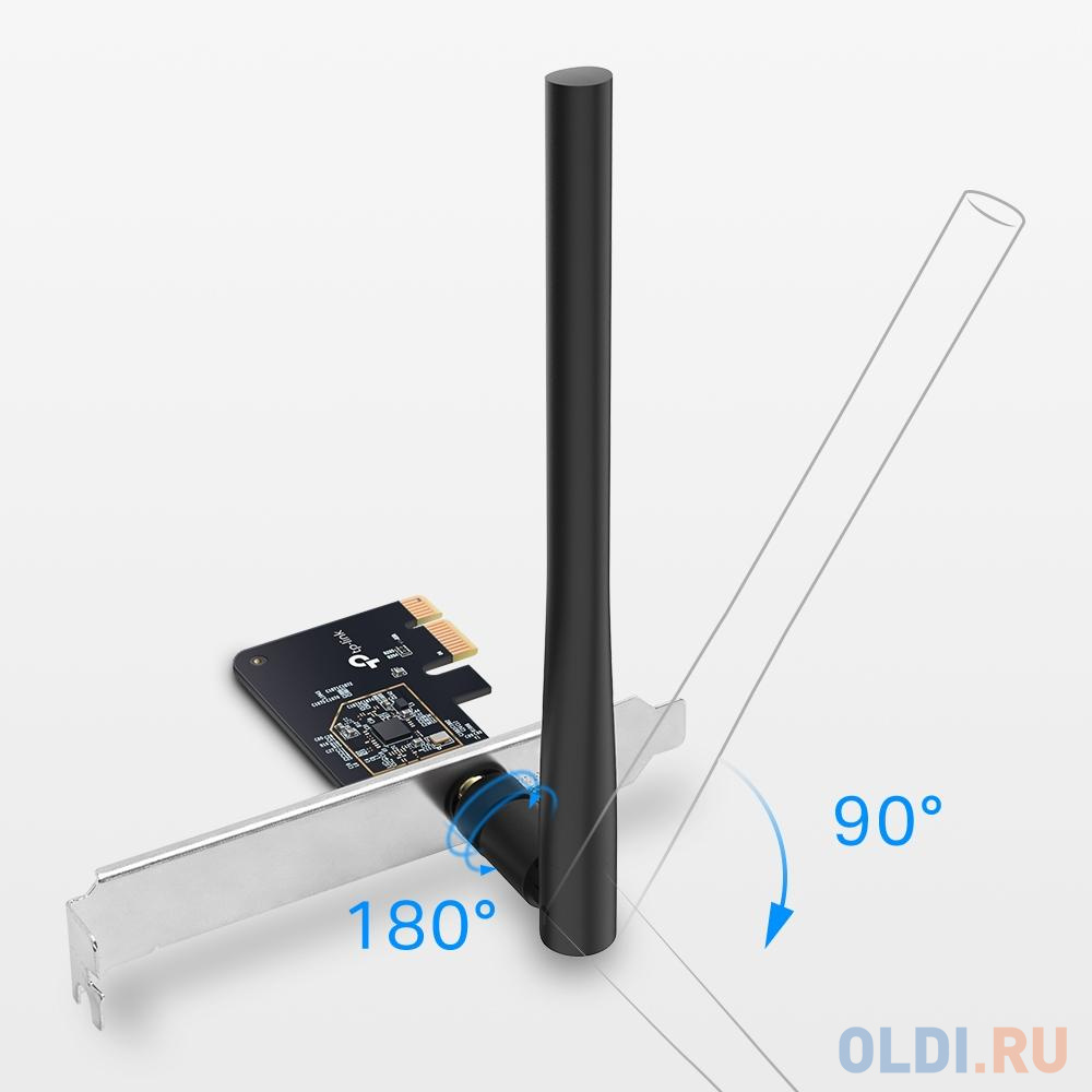 Сетевой адаптер WiFi TP-Link Archer T2E AC600 PCI Express (ант.внеш.съем) 1ант. от OLDI