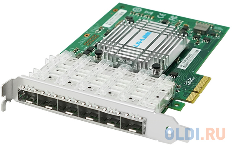 Сетевой адаптер PCIE 1GB 6SFP LRES1006PF-6SFP LR-LINK сетевой адаптер pcie 10gb e10g18 t2 synology