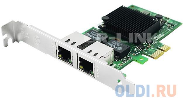 LREC9222HT Ethernet-адаптер LR-LINK 9222HT, Intel I350-AM2, двойной порт RJ45, сетевая карта PCI-Ex1, 10/100/1000 Мбит/с (302472) pe2g4bpi35la sd intel i350am4 4x 10 100 1000base t express bypass server adapter rj45
