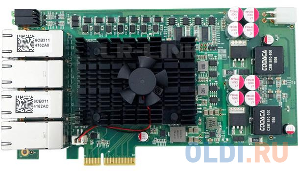 LRES2008PT PCIe 2.1 x4, Intel i350, 8*RJ45 1G NIC Card, Dual Slot (302359) Вид№3