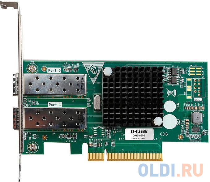 DXE-820S/A1A Сетевой PCI Express адаптер с 2 портами 10GBase-X SFP+