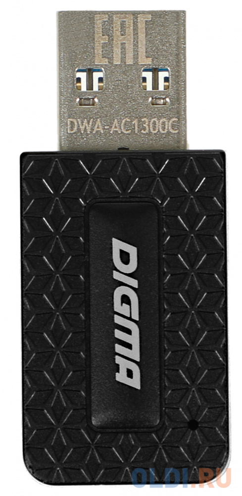 Сетевой адаптер Wi-Fi Digma DWA-AC1300C AC1300 USB 3.0 (ант.внутр.) 1ант. (упак.:1шт) - фото 1
