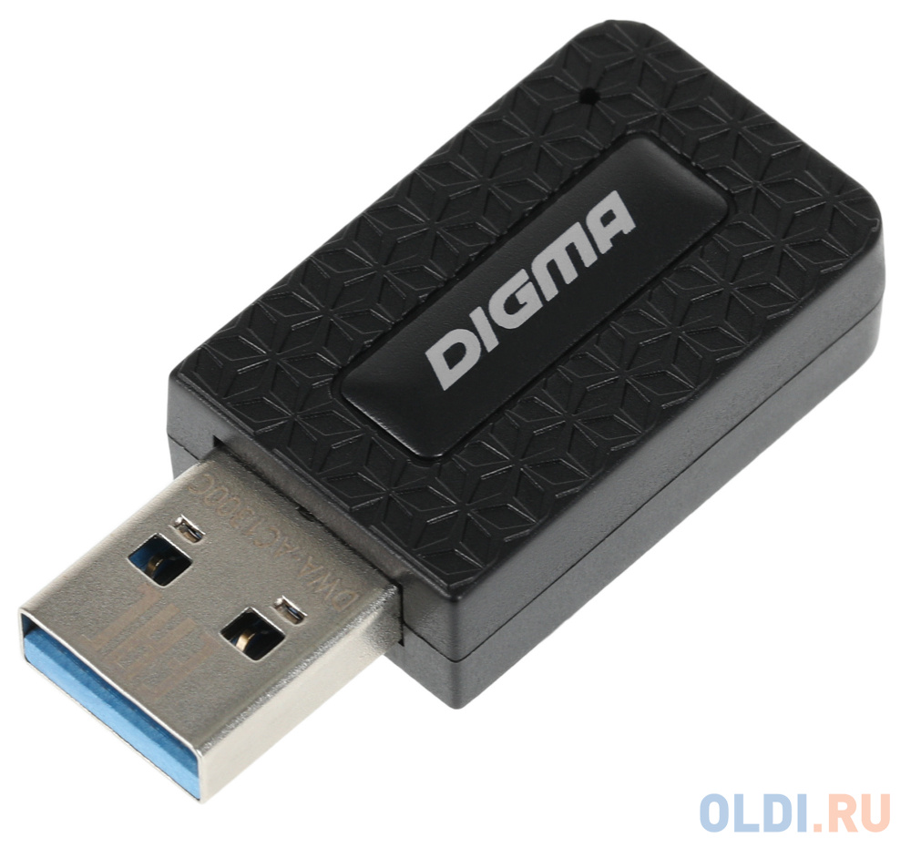 Сетевой адаптер Wi-Fi Digma DWA-AC1300C AC1300 USB 3.0 (ант.внутр.) 1ант. (упак.:1шт) - фото 3