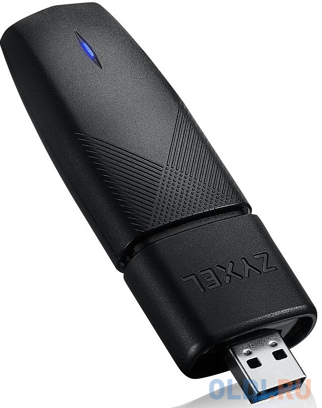 Двухдиапазонный Wi-Fi USB-адаптер Zyxel NWD7605, AX1800, 802.11a/b/g/n/ac/ax (600+1200 Мбит/с), USB3.0 двухдиапазонный wi fi usb адаптер zyxel nwd7605 ax1800 802 11a b g n ac ax 600 1200 мбит с usb3 0