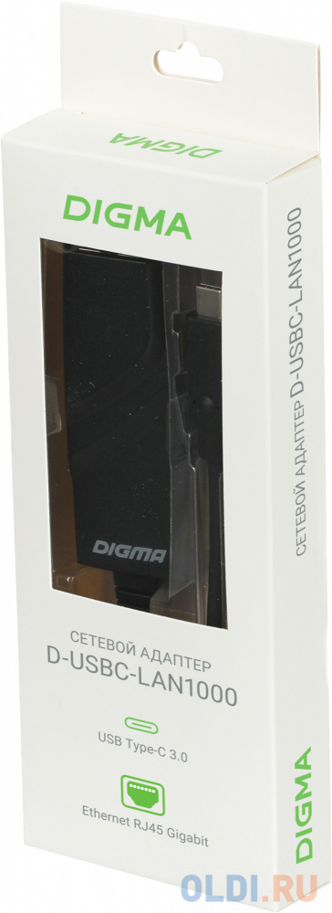 Сетевой адаптер Gigabit Ethernet Digma USB Type-C [d-usbc-lan1000]