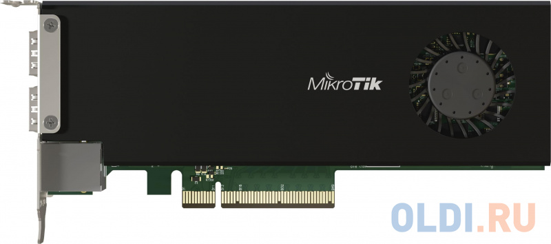 MikroTik Cloud Core Router 2004-1G-2XS-PCIe network interface card with quad-core ARMv8 64-bit AL32400 CPU, 4GB RAM, 2x25G SFP28 cages, 1xGbit LAN, Ro Вид№3