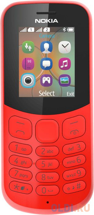 

Мобильный телефон NOKIA 130 Dual Sim 2017 красный 1.8" A00028616