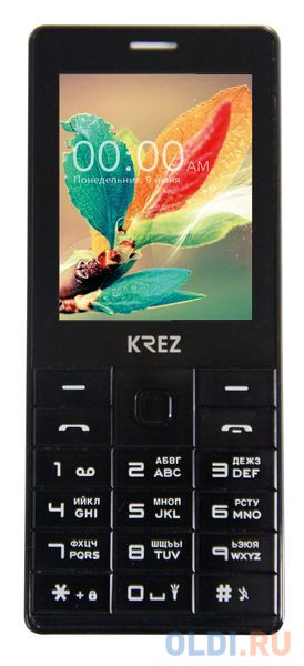 Мобильный телефон KREZ PL202B DUO черный 2.4"