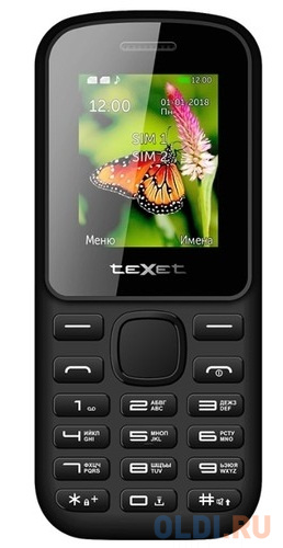 Мобильный телефон Texet 130-TM черный