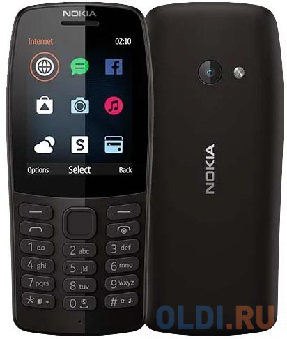 Мобильный телефон NOKIA 210 DS Black TA-1139, 2.4"