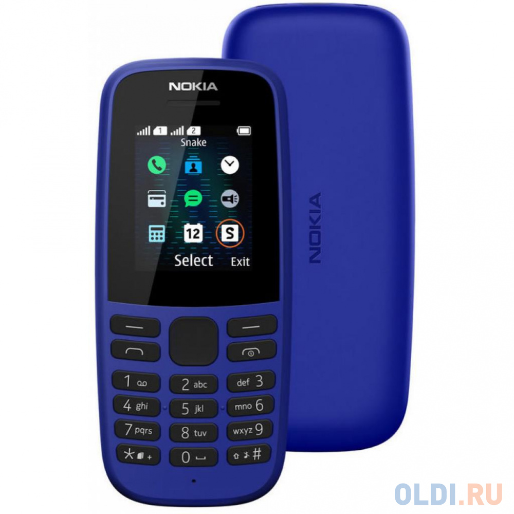 Мобильный телефон NOKIA 105 DS Blue синий 1.77&quot; 4 Mb от OLDI