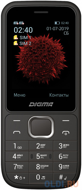 Мобильный телефон Digma C240 Linx черный 2.4