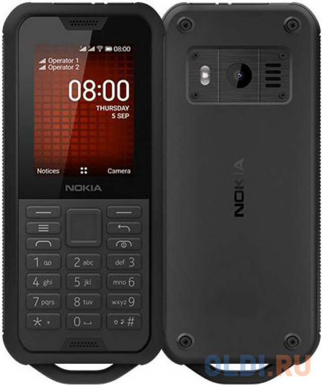 

Мобильный телефон NOKIA 800 Tough черный 2.4" 4 Гб Bluetooth Wi-Fi