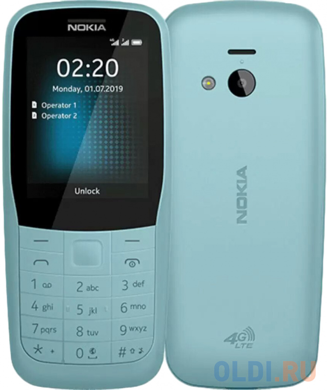 

Телефон NOKIA 220 4G голубой 2.4" 24 Мб Bluetooth 4G