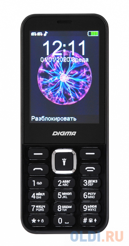 

Мобильный телефон Digma C281 Linx 32Mb черный моноблок 2Sim 2.8" 240x320 0.08Mpix GSM900/1800 MP3 microSD