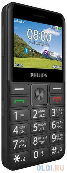 Телефон Philips E207 черный 867000174127 - фото 2