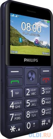 Телефон Philips E207 синий фото