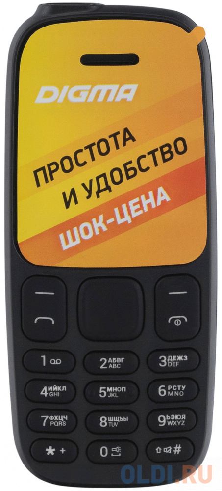Мобильный телефон Digma A106 Linx 32Mb черный моноблок 1Sim 1.44" 98x68 GSM900/1800 фото