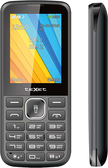 

Мобильный телефон Texet TM-213 черный 2.4" Bluetooth
