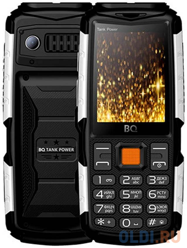Мобильный телефон BQ 2430 Tank Power черный серебристый 2.4