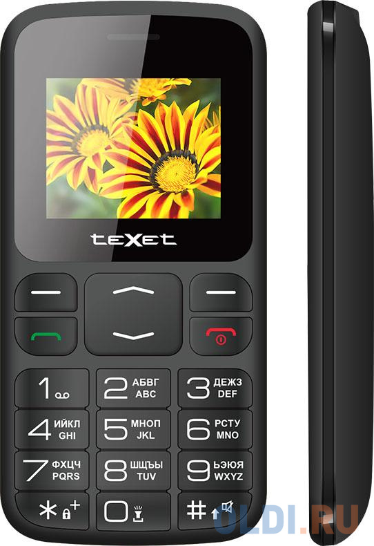 Мобильный телефон Texet TM-B208 черный 1.77&quot; Bluetooth от OLDI