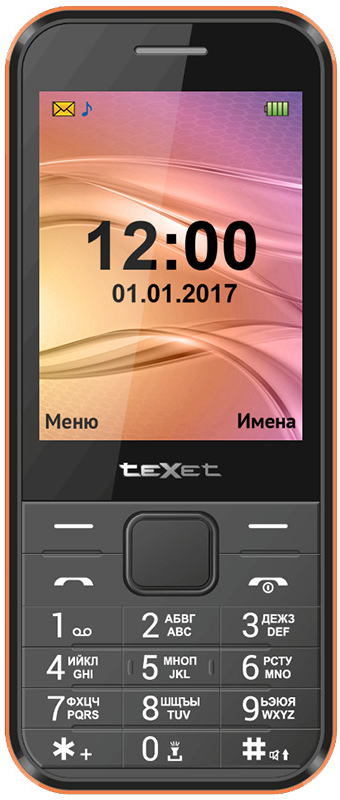 

Мобильный телефон Texet TM-302 черный 2.8" Bluetooth