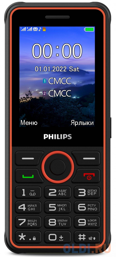 Телефон Philips E2301 темно-серый мобильный телефон philips e2601 xenium темно серый раскладной
