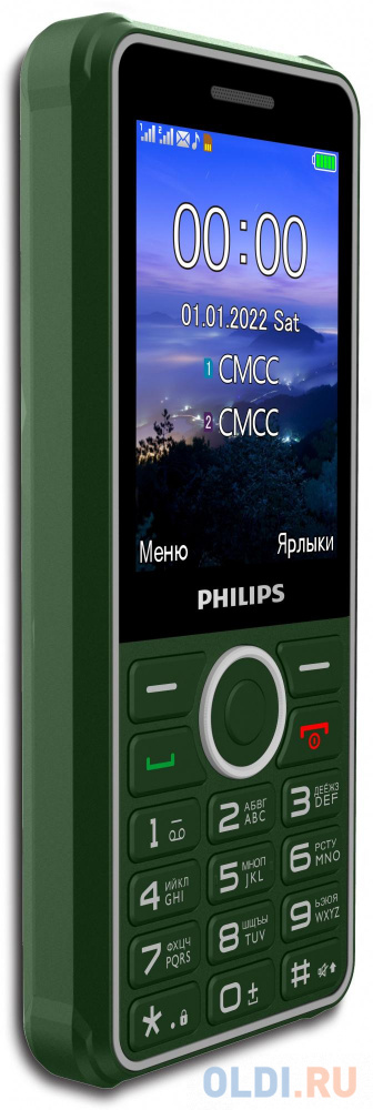 Телефон Philips E2301 зеленый фото