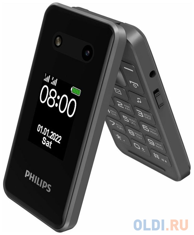 Телефон Philips Xenium E2602 темно-серый миксер стационарный philips hr3745 00 450 вт белый серый