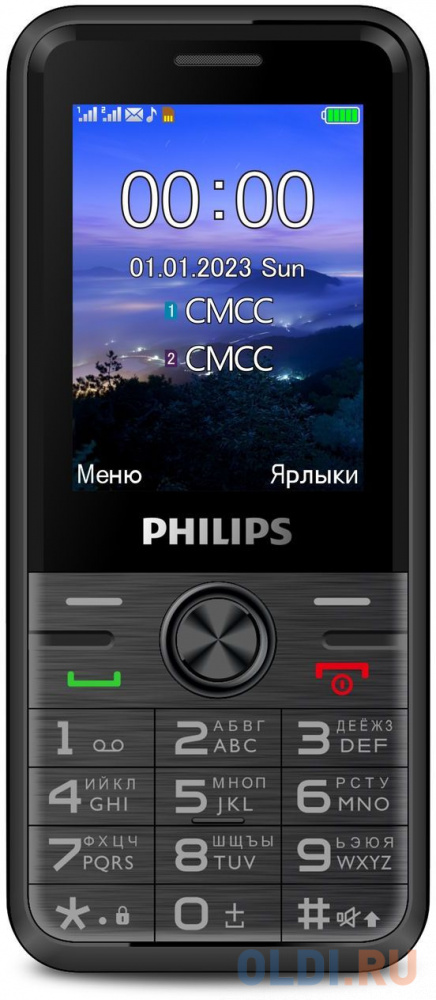   Philips 6500(4G) Xenium   3G 4G 2Sim 2.4  240x320 0.3Mpix GSM900/1800 FM microSD