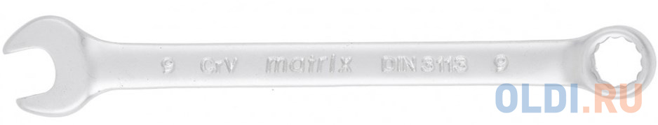 Ключ комбинированный MATRIX 15105 (9 мм)  СrV матовый хром комбинированный ключ matrix 15103