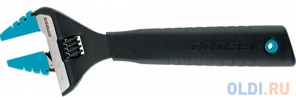 Ключ разводной GROSS 15569 (0 - 30 мм)  250мм ключ разводной gross 15561 200 мм crv двухкомпонентная ручка