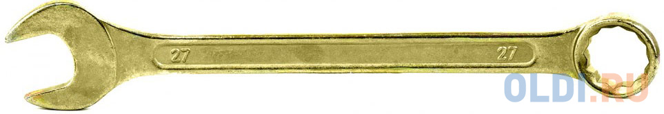Ключ комбинированный СИБРТЕХ 14987 (27 мм)  желтый цинк ключ комбинированный 30 мм желтый цинк сибртех