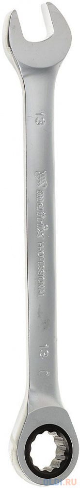 Ключ MATRIX 14806  комбинированный трещоточный 13мм CrV зеркальный хром professional комбинированный ключ matrix 15103