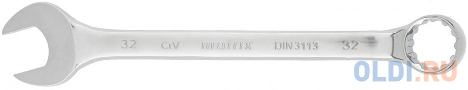 Ключ комбинированный MATRIX 15167 (32 мм)  CrV полированный хром комбинированный ключ matrix 15103