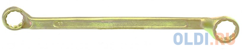 Ключ накидной СИБРТЕХ 24628 (19 / 22 мм)  желтый цинк ключ рожковый сибртех 14311 19 22 мм желтый цинк