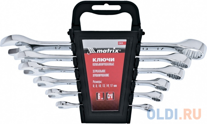

Набор комбинированных ключей MATRIX 15414 (6 - 17 мм) 6 шт.