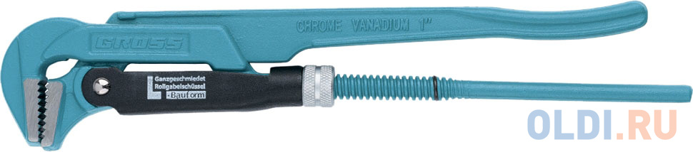 Ключ трубный рычажный GROSS 15601 №1  1 цельнокованный CrV, тип - L ключ трубный рычажный низ ктр 0 15786