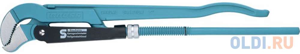 Ключ трубный рычажный GROSS 15613 №2  1,5 цельнокованный CrV, тип - S ключ сибртех 15759 трубный рычажный 2 литой